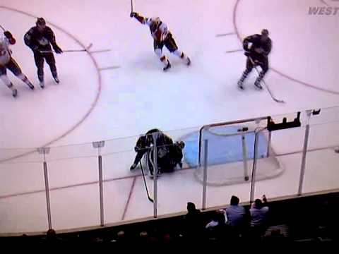 Calgary Flames Olli Jokinen breakway goal to tie game.