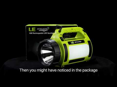 10w rechargeable led spotlight-3 modes
