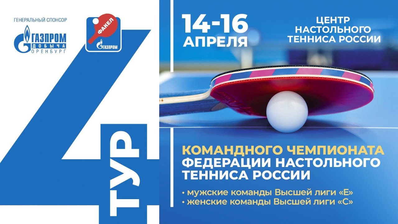 КЧ ФНТР Мужская Высшая лига "Е"; Женская Высшая лига "С" 4 тур. 4 линия 15.04.2023 г.