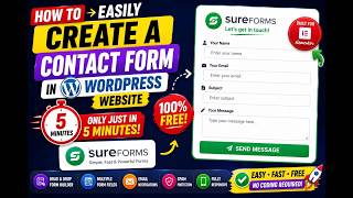 How to easily create a contact form in wordpress website using SureForms only just in 5 minutes