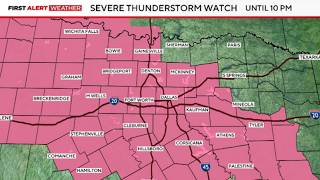 LIVE RADAR: North Texas under Severe Thunderstorm Watch until 10 p.m.