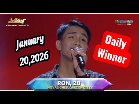 JANUARY 20,2026 DAILY WINNER RON | TAWAG NG TANGHALAN SA SHOWTIME