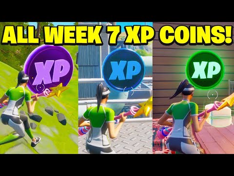 All Week 7 Purple, Blue, Green Xp Coins Locations In Fortnite Season 3 Chapter 2