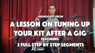 Video thumbnail for A LESSON ON TUNING UP YOUR DRUMS AFTER A GIG W/ 2 FULL TUNING SEGMENTS by Kenny Sharretts