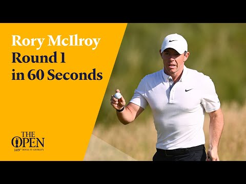 Rory McIlroy fights for a Level Par 70 | Round 1 in 60 seconds