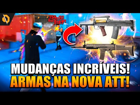 SCAR É A NOVA GROZA? TODAS AS MUDANÇAS EM ARMAS NO FREE FIRE!