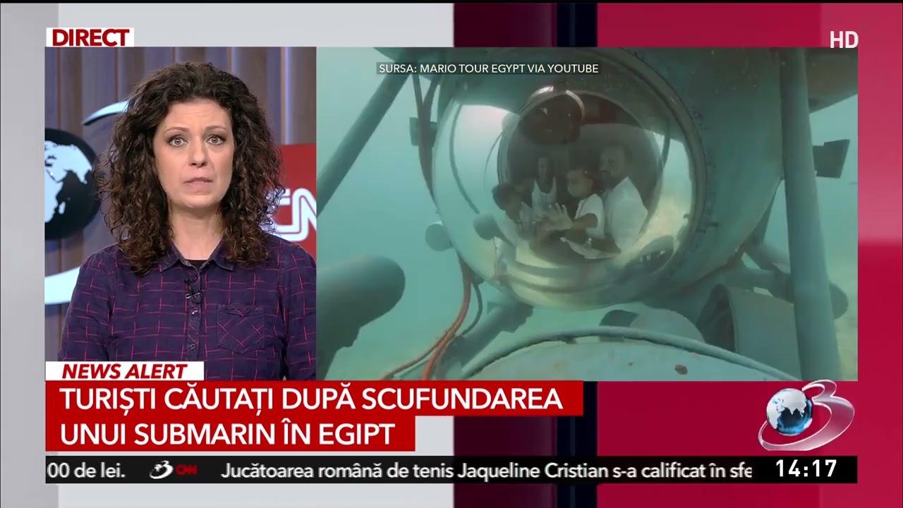 Turiștii căutați după scufundarea unui submarin în Egipt