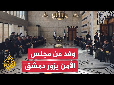فيديو | الأولى من نوعها.. وفد من مجلس الأمن الدولي يزور دمشق ويلتقي بالرئيس السوري