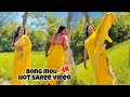 SAREE FASHION SAREE LOVERS SAREE STYLE BONG CRUSH BONG LOOK