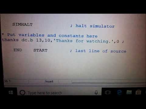 M68000 Assembly Language Program to count to 10.