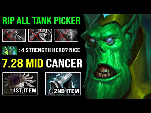 CANCER MID NECROPHOS IN 7.28 Instantly 1 Shot EZ Counter Strength Hero with BM Eternal Shroud DotA 2