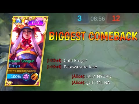 BIGGEST COMEBACK FOR THIS SEASON MEET TRASHTALKER ENEMY ( DONT CELEBRATE IN EARLY GAME ) MLBB