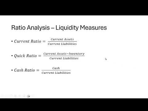 Ratio Analysis Liquidity Ratios