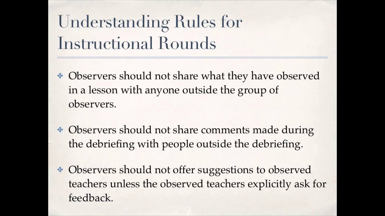 Instructional Rounds