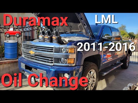 ENGINE Oil Change 2011-2016 Diesel 6.6L Duramax LML DETAILED ( GMC, Chevy 2500HD) #duramax #diesel