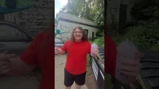 Trying the Grimace shake for the first time!