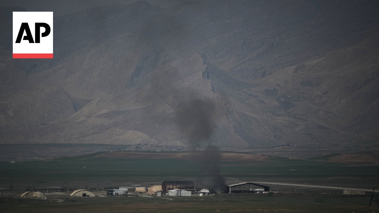 Video | Smoke rises from an air base in Iraq after attacks in the region