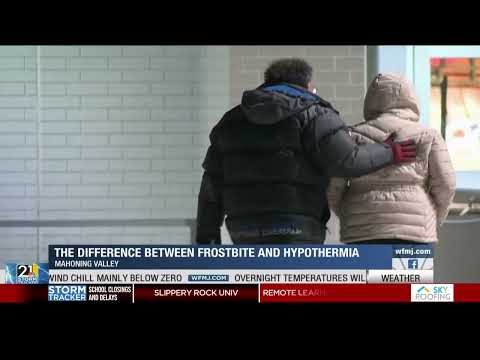 The difference between frostbite and hypothermia
