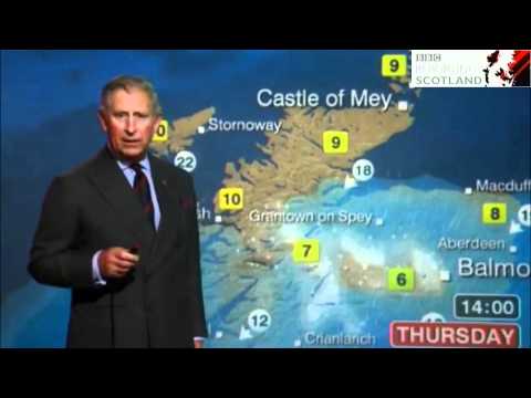 Prince Charles presents the weather on BBC Scotland