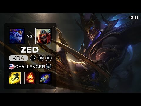 LL Stylish Zed vs Aurelion Sol Mid - NA Challenger - Patch 13.11 Season 13