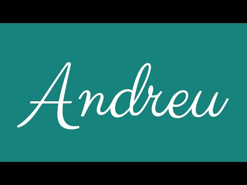Learn how to Write the Name Andreu Signature Style in Cursive Writing