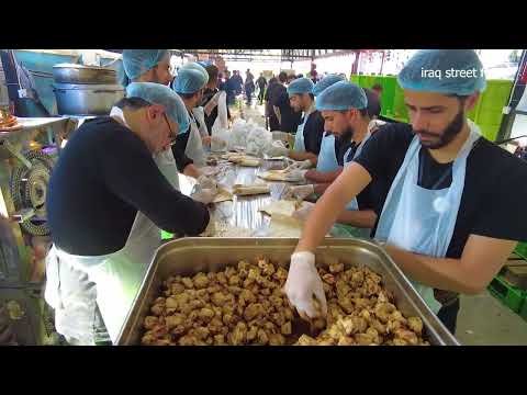 Iraqi food Free chicken kebab and chicken tikka in large quantities