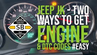 Jeep JK - Two Ways to Get Check Engine Light / DTC Codes #Easy