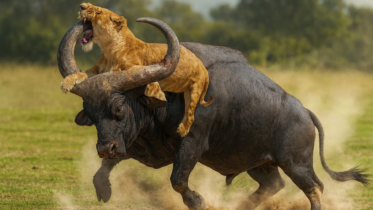 THE MOST EXTREME BUFFALO GORGES ON LIONS PART 2