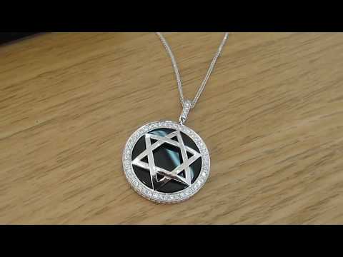 A video of Special Unique Diamond Star of David Pendant