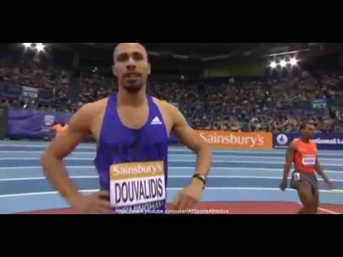 IAAF Indoor Grand Prix birmingham 2015 - Kostas Douvalidis 7.66 - Men's 60 Metres Hurdles Heat 2