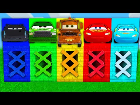 CHOOSE THE RIGHT TUNNEL LIGHTNING MCQUEEN AND FRIENDS SCARY MCQUEEN EXE in MINECRAFT FUNNY ANIMATION