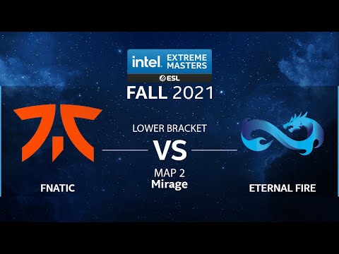 CS:GO - Eternal Fire vs. fnatic [Mirage] Map 2 - IEM Fall Closed Qualifiers 2021 - EU