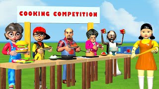 Scary Teacher 3D vs Squid Game Cooking Competition Squid Game Doll Error and Nice 5 Times Challenge