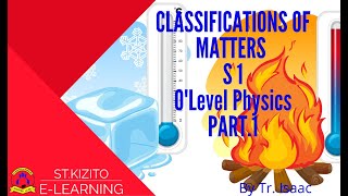 CLASSIFICATIONS OF MATTERS PART.1