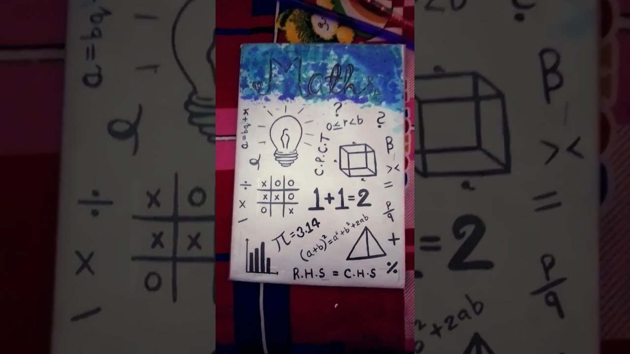 math notebook cover decoration ideas #⃣1⃣4⃣3⃣ #drawing #special #useful #cute #maths