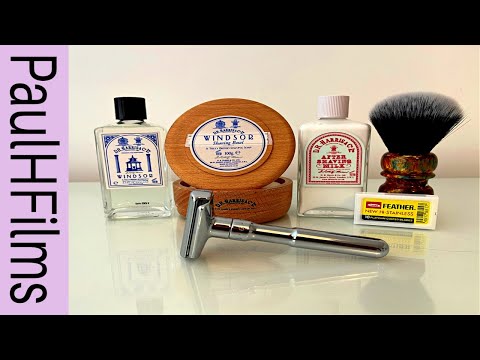 Merkur Futur | Feather D.R.Harris Windsor sabonete e loção pós-barba