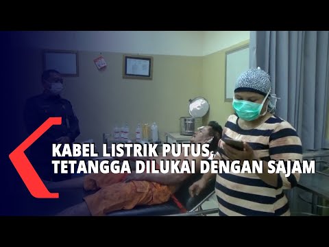 Kabel Listrik Putus, Tetangga Dilukai Dengan Sajam