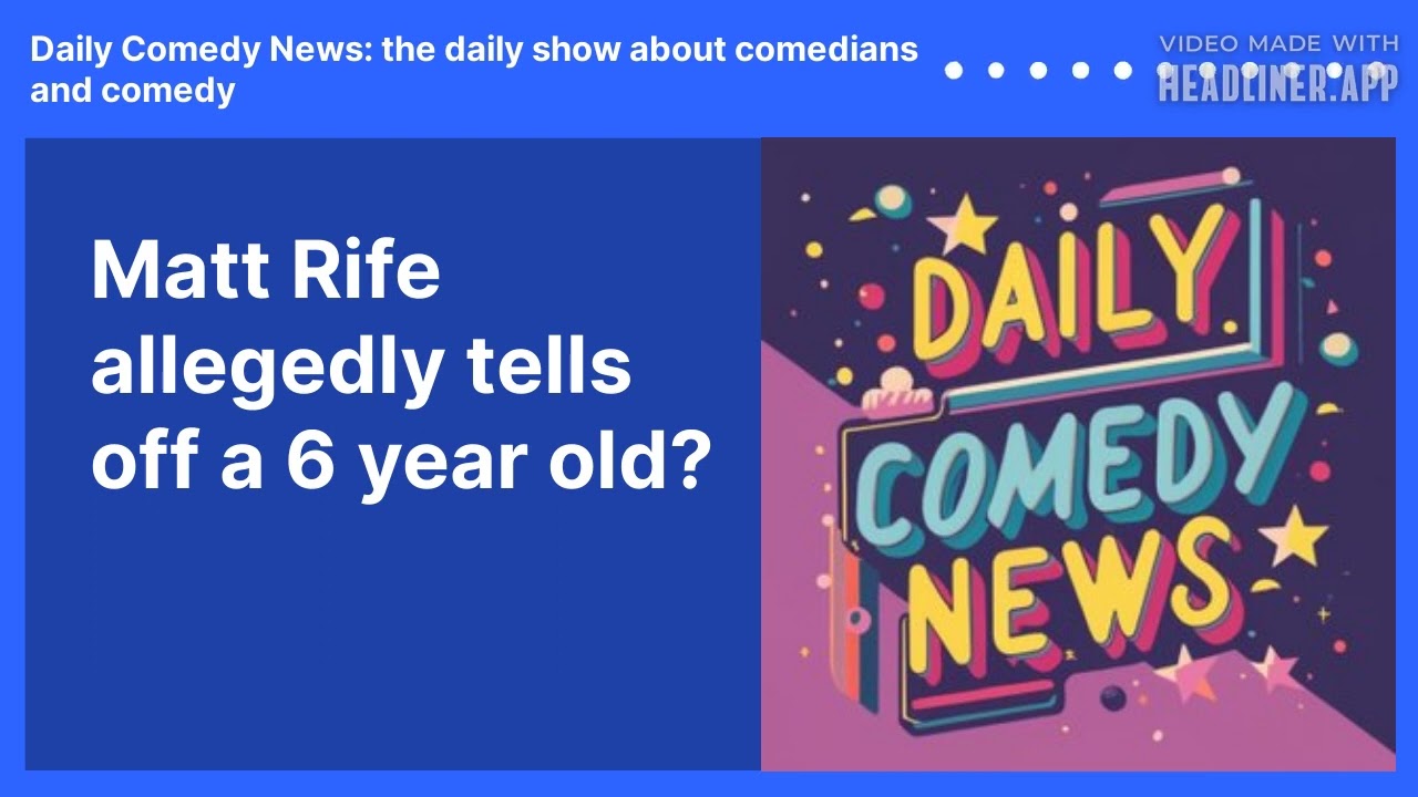 Matt Rife allegedly tells off a 6 year old?