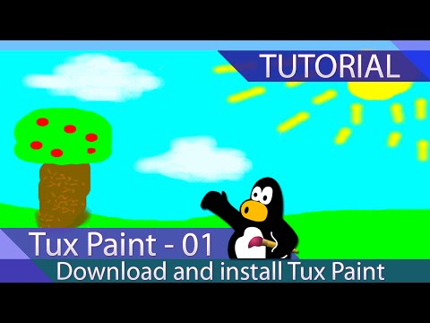 Tux Paint Tutorial 02 Basics Paint Erase Fill Text and Save