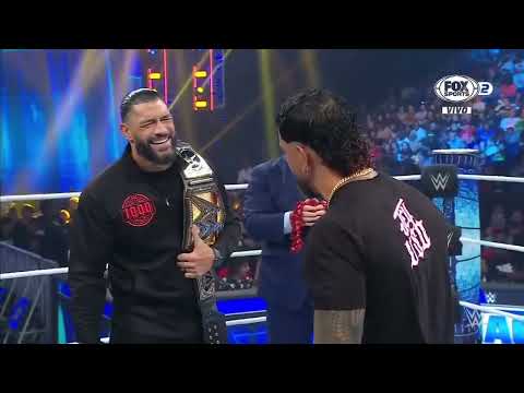 Confrontación entre Roman Reigns y Jey Uso - WWE SmackDow 28 de Julio 2023 Español Latino
