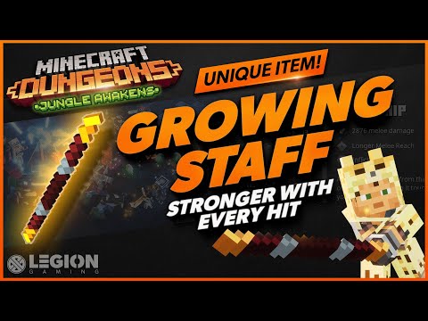 Legacy Gaming - Minecraft Dungeons - GROWING STAFF | Unique Item Guide | Jungle Awakens DLC