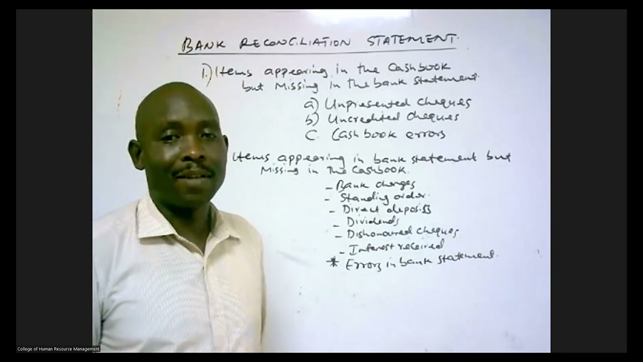 BANK RECONCILIATION STATEMENT QUICK REVISION