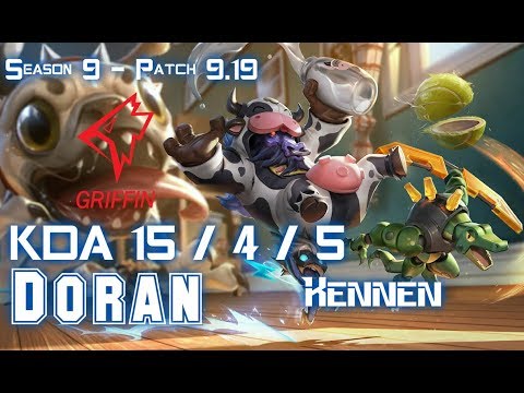 GRF Doran KENNEN vs QUINN Top - Patch 9.19 KR Ranked