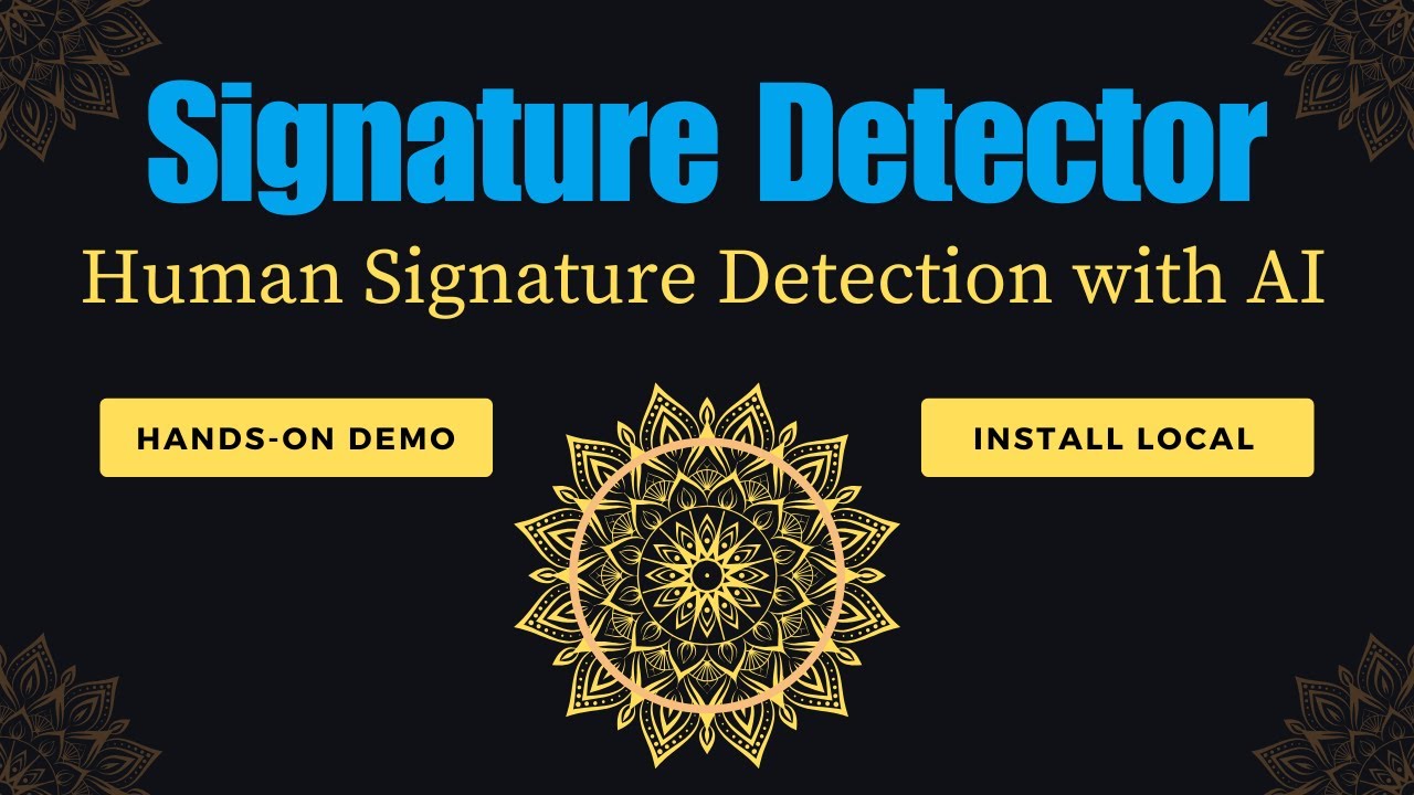 Signature Detector - Human Signature Detection with AI - Install Locally