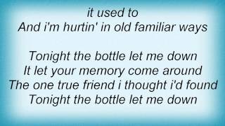 Ben Folds - Tonight The Bottle Let Me Down Lyrics