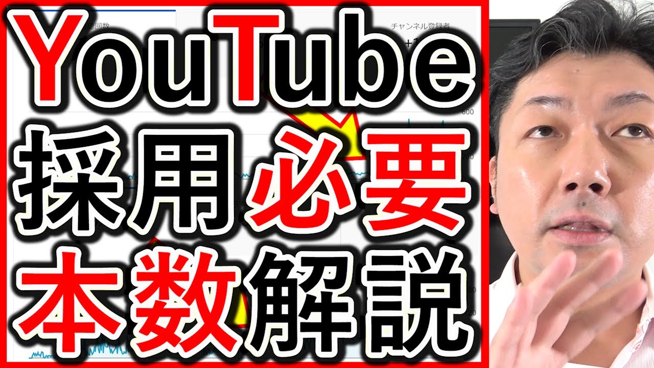採用YouTube運用で最初に必要な動画の本数を解説する動画のサムネイル