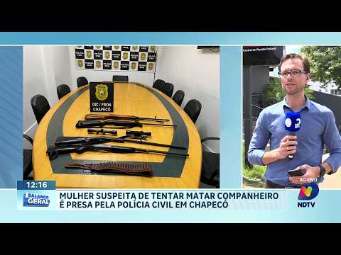 Mulher suspeita de tentar matar companheiro é presa em Chapecó
