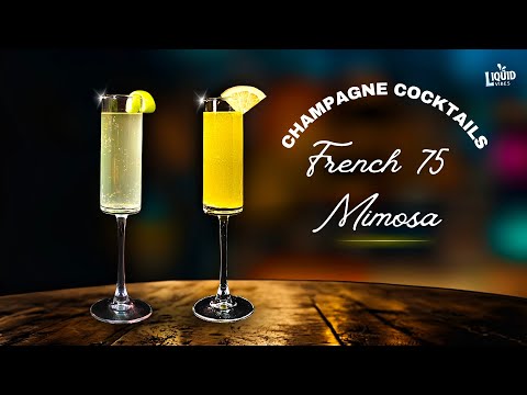 2 Easy Champagne Cocktails You Must Try! Mimosa & French 75 Recipe