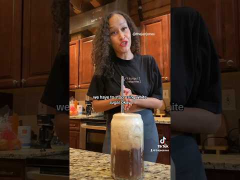 Stop adding white sugar to your coffee! Banana Milk Iced Coffee! @thejenjones