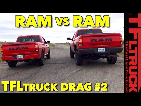 Which one is Faster? Ram 1500 vs Power Wagon HEMI Drag Race